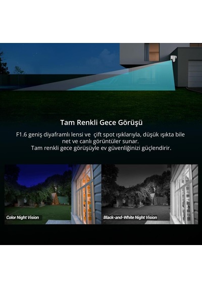 Ezviz H8c Se 3mp 2k 360 Dönebilen Dış Mekan Wi-fi Güvenlik Kamerası, Yatay Ve Dikey Hareketli, İnsan Algılama, Gece Görüşü