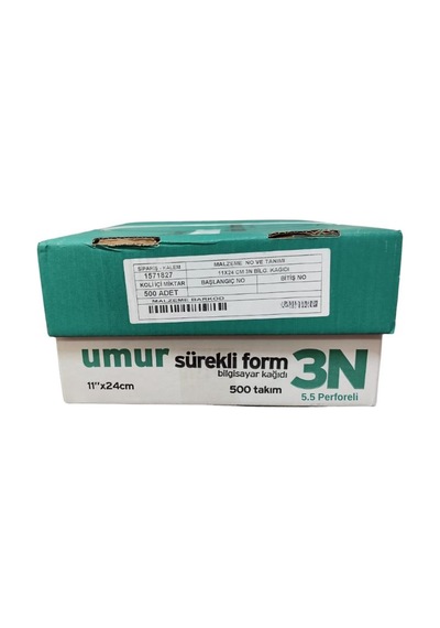 Umur Sürekli Form 11x24 3 Nüsha 5.5 Perforeli 500 Lü