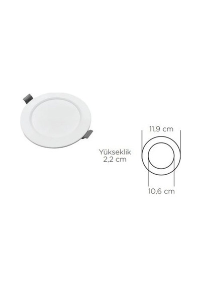 6 W Beyaz Kasa Slım Panel Armatür 4000k Diğer