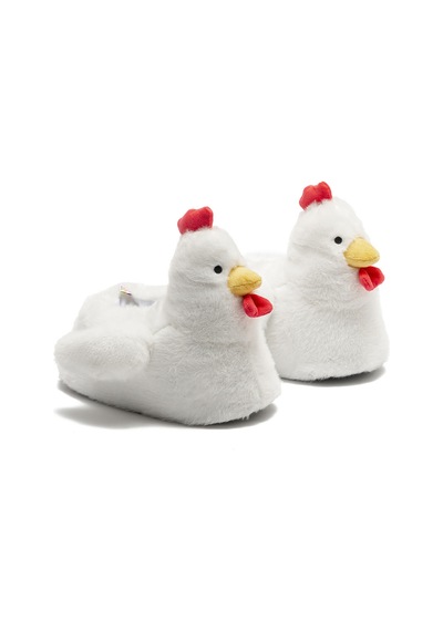 Twigy Chicken Kadın, Gasron Boy Hayvanlı Panduf Beyaz 36/41 2851808