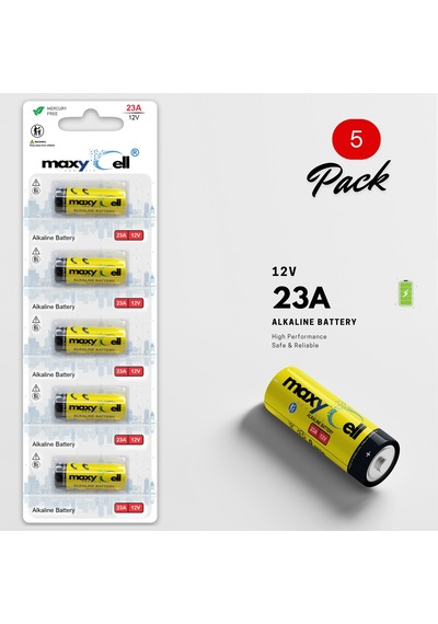 Maxycell 5 Adet 23a Piller 12v - A23 L1028 Mn21 Gp23a
