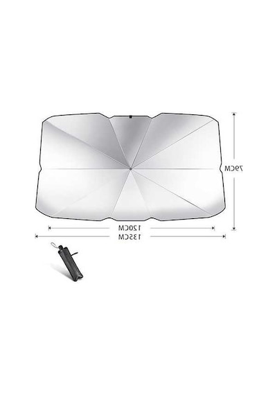 Artfulabode Uv Şemsiye Otomatik Ön Koruma Katlanabilir Güneşlik Güneş Cm Cam Araç 135x120x79 Xc Antrasit