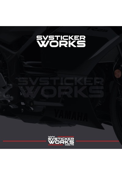 Yamaha Sticker 2 Adet Evrensel Tüm Zeminlere Ve Modellere Uyumlu Siyah