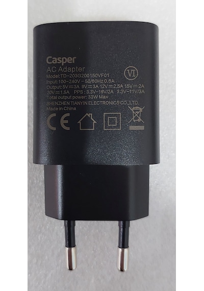 Casper X40 Telefon Şarj Cihazı  Type C 33w Süper Hızlı Renk - Siyah