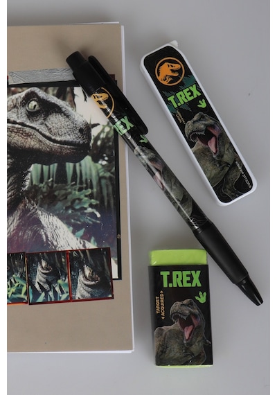 X Dekomus Lisanslı Jurassic World A6 Bloknot,uçlu Kalem,silgi Ve Uç Seti Diğer