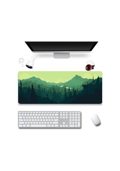 Sonictouch Ultragrand Dağ Orman Manzaralı Yeşil Dikişsiz Xxl Gaming Oyuncu Masaüstü Klavye Mouse Pad Mousepad