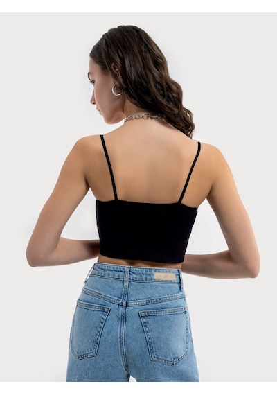 LOFT Crop Kadın Atlet Lf2034949 Q1.v1 Siyah
