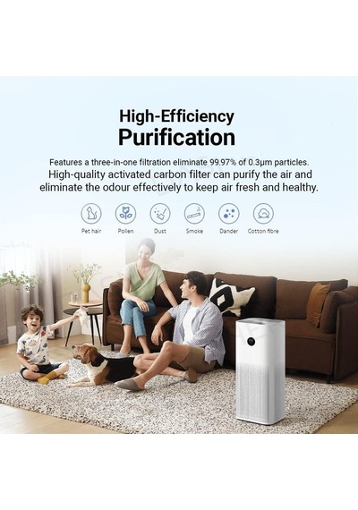 Smart Air Purifier 4 Pro Eu Hava Temizleyici, Hepa Filtre, Oled Ekran, 27.5 X 27.5 X 68 Cm, Beyaz Diğer