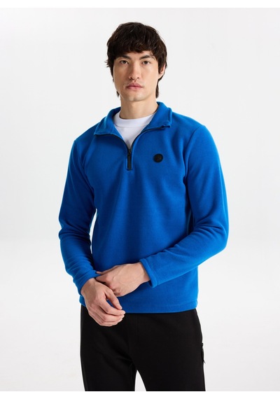Discovery Expedition D5wm-swt3300 Mavi Fermuarlı Basic Erkek Polar Sweatshırt