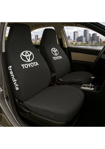 Toyota Uyumlu Ön Arka Koltuk Kılıfı Penye Servis Tipi Oto Koltuk Koruma Seti Siyah