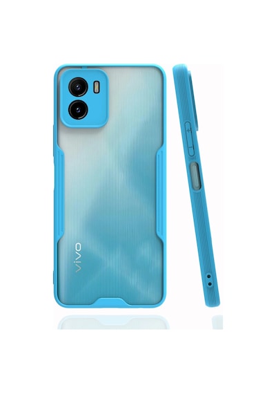 Cosmotex Newface Vivo Y15s Kılıf Platin Silikon - Mavi