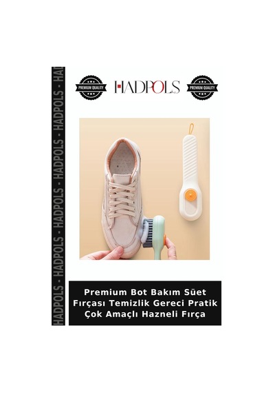 Hadpols Premium Bot Bakım Süet Fırçası Temizlik Gereci Pratik Çok Amaçlı Hazneli Fırça Çok Renkli