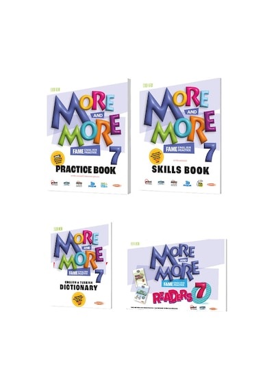 Kurmay 7.sınıf More&more Pratice Book & Skılls Book & Dıctıonary & Readers 4 Lü Set