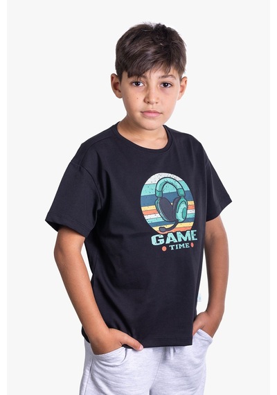 Little's World The Game Time Çocuk Tshirt Siyah