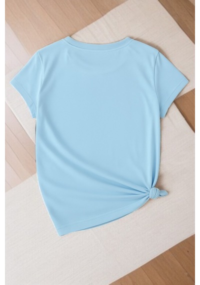 Uyguntarz Unisex Pırlantalı Kadın Portresi Tasarım Basklı Tshirt Bebe Mavisi