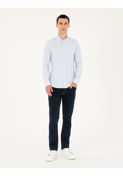 Pierre Cardin Erkek Açık Mavi Gömlek Desenli 50291042-vr003 Açık Mavi
