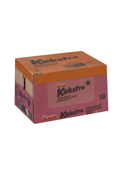 Ülker Kekstra Jöleli Kek 24x40g Çilek - Pratik Atıştırmalık 2'li Ekonomik Paket - 2 Adet Tarı