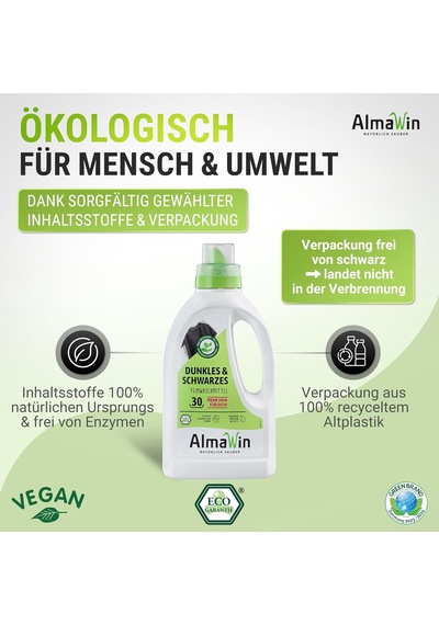 Siyah Çamaşırlar İçin Organik Sıvı Deterjan 750 Ml 0.75 LT - 2.5 LT - 12 KG