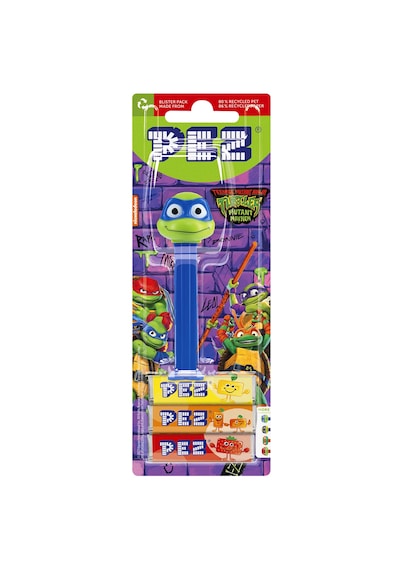 Pez Dispenser Turtles Leonardo Meyve Aromalı Şekerleme Makinesi Ve Şekerleme Yedekleri