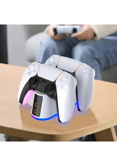Ps5 Dualsense Rgb Işıklı Led Göstergeli Şarj Standı Dsp828