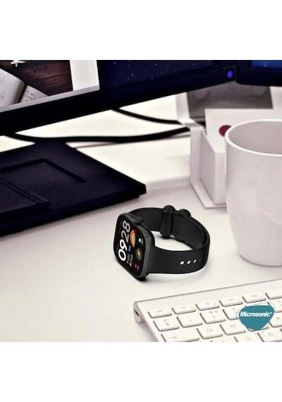 Xiaomi Redmi Watch 4 İçin Kordon Silicone Sport Band Siyah