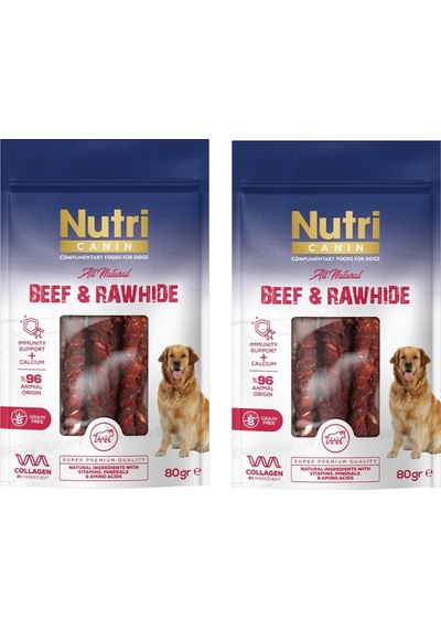 Nutri Canin Rawhide Sığır Etli Köpek Ödülü 80 Gr. X 2 Adet