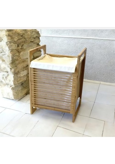 Çamaşır Sepeti Siyah Ekru 35x35x45 Diğer