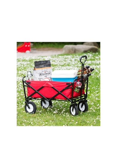 Keter Beach Waggon Katlanır Taşıma Arabası Kırmızı Polyester