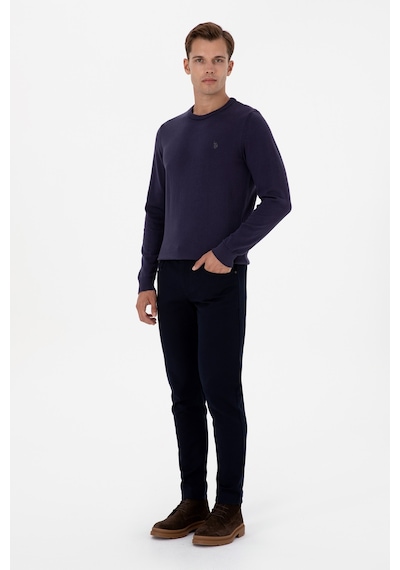 U.S. Polo Assn. Erkek Lacivert Slim Fit Kanvas / Chino Pantolon 50310340-VR033