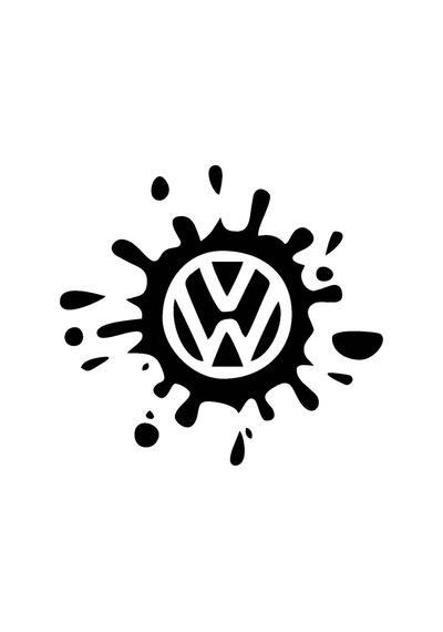 Vw - Volkswagen Sıçrama Araba Sticker