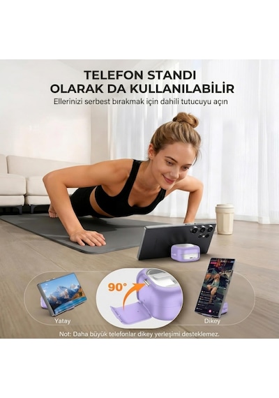 Lilac-frame Samsung Galaxy Buds4 Pro/buds 4 İçin Kılıf Fonksiyonel Stantlı Tasarım Kulaklık