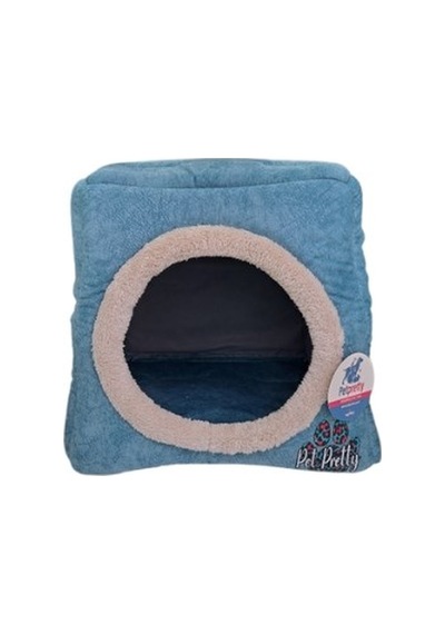 Comfort Üç Fonksiyonlu Mavi Kedi Köpek Yatağı 42x42x23cm