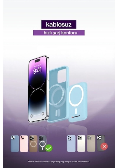 Magsafe Powerbank 10000 Mah Standlı Hızlı Taşınabilir Iphone 11 12 13 14 15 16 17 Samsung Uyumlu Mavi