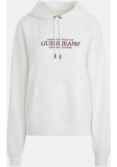 Guess Kadın Oversize Sweatshirt Beyaz