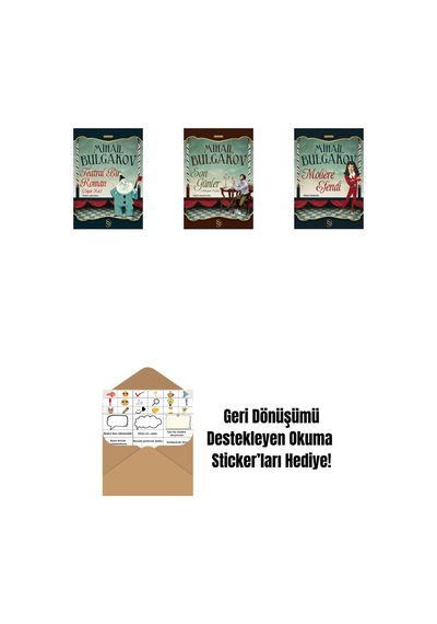 Teatral Bir Roman + Son Günler + Moliere Efendi + Okuma Sticker'ları