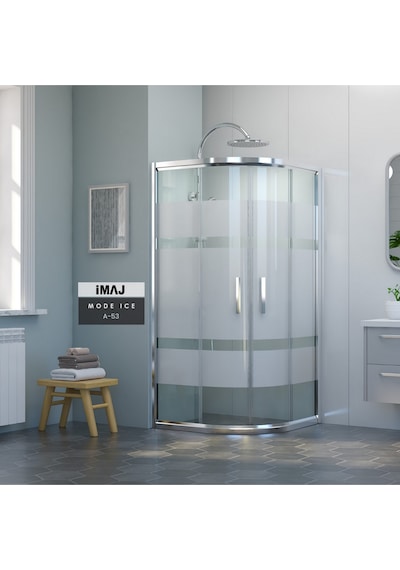İmaj Banyo Mode İce A-53 Oval Duşakabin Krom