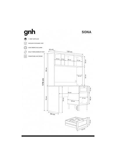 Home Sona Raflı Çalışma Masası 120x173x60 Cm Cadiz Meşe İskandinav Tasarım Ahşap Rengi - 914418363 Ahşap Rengi Home Sona Raflı Çalışma Masası 120x173x60 Cm Cadiz Meşe İskandinav Tasarım Ahşap Rengi - 914418363 Ahşap Rengi