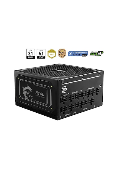 Msı Mag A1000gl Pcıe5 Iı 1000w 80plus Gold Atx 3.1 Full Modüler Güç Kaynağı