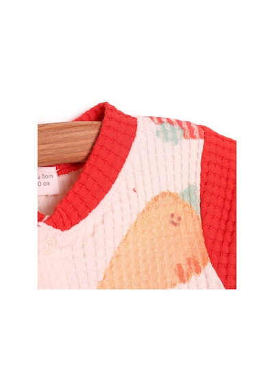 Bebetto Yenidoğan Vegatables Patikli Tulum Unisex 23Kbbtuptt004_Turuncu