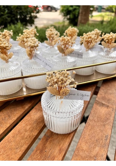 Bernami Mumluk Şamdanpinterest 8 Adet Süslemeli Mika Mum, Düğün, Kına, Nişan, Söz, Doğum Günü Diğer