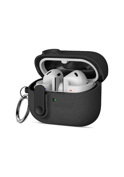 Samsung Galaxy Buds 3 Fe / Buds 3 Pro / Buds 3 İle Uyumlu Kılıf Kilitli Tpu Premium Matte Trip Case Koyu Gri