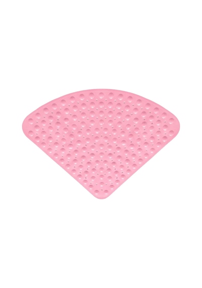 Mainshop Köşe Banyo Duş Paspası Ve Duşakabin Paspasları Tahliye Delikli 54x54 Cm M-163 Pembe