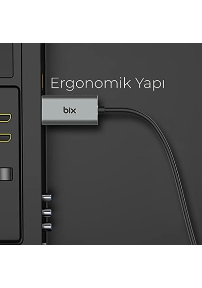 Bx02hb Usb-c To 4k 30hz Hdmı Kablo 1.8 Metre Windows Mac Android Uyumlu Hdcp Destekli Gri