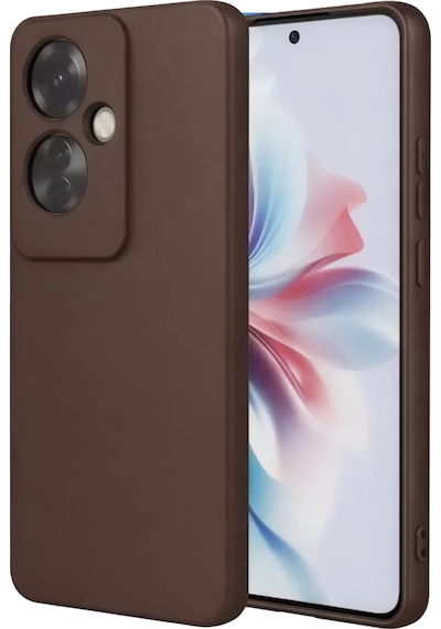 Newface Oppo Reno 11f Kılıf First Silikon - Kahverengi
