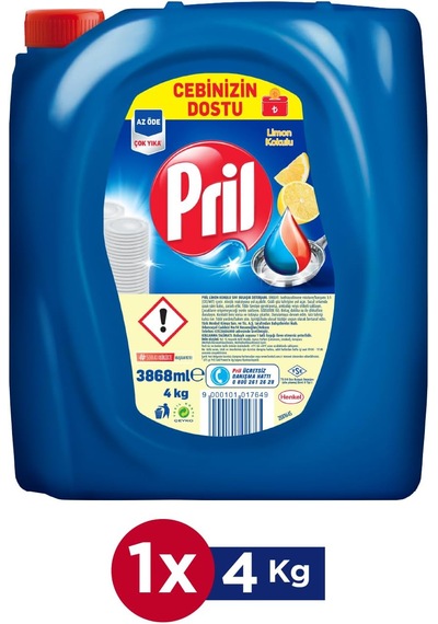 Domestos Çamaşır Suyu Dağ Esintisi 750 Ml + Pril Sıvı Bulaşık Deterjanı 4 Kg-- 2'li Set 2'li Set