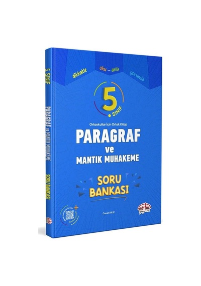 5.Sınıf Paragraf Ve Mantık Muhakeme Soru Bankası Editör Yayınları
