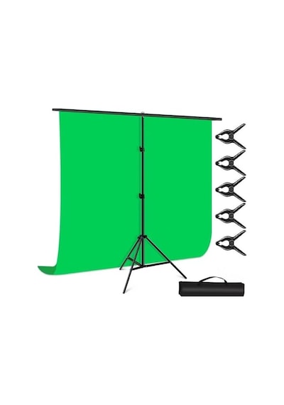 Genel 2m X 2m Yeşil Fon Perde Seti, Chroma Key Green Screen Kit, T Braket Stand, 5 Klips İle Birlikte, Fotoğraf Video Çekimi İçin Açık Mavi Genel 2m X 2m Yeşil Fon Perde Seti, Chroma Key Green Screen Kit, T Braket Stand, 5 Klips İle Birlikte, Fotoğraf Video Çekimi İçin Açık Mavi