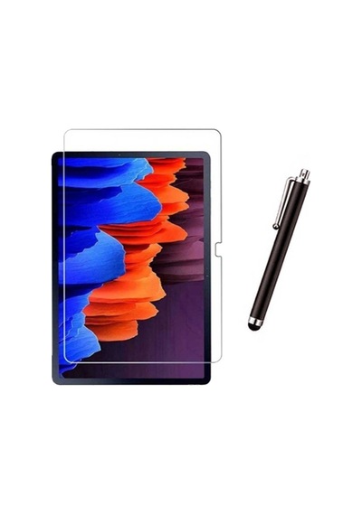 Samsung Galaxy Tab A8 Sm X200 X205 Uyumlu Şeffaf Kılıf Cam Kalem Set Arka Kapak