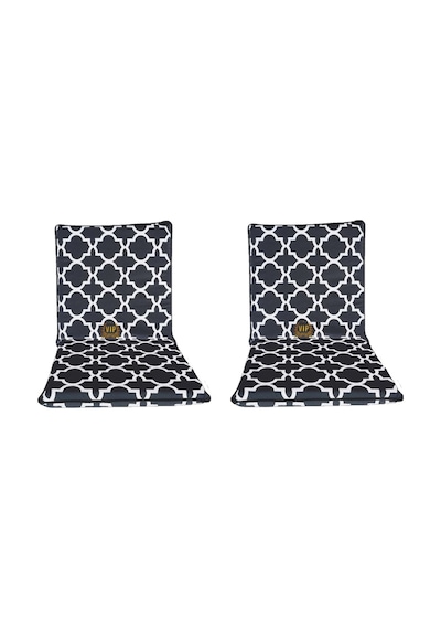 Viphomeconceptltd Sandalye Minderi 4 Adet Arkalıklı Büyük Fermuarlı Karaçatı