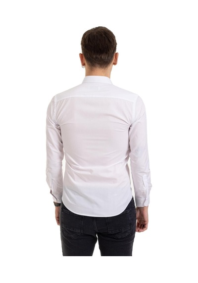 Erkek Slim Fit Dakron Yüksek Kalite Tam Kalıp Düğmeli Gömlek 2325 - S Siyah